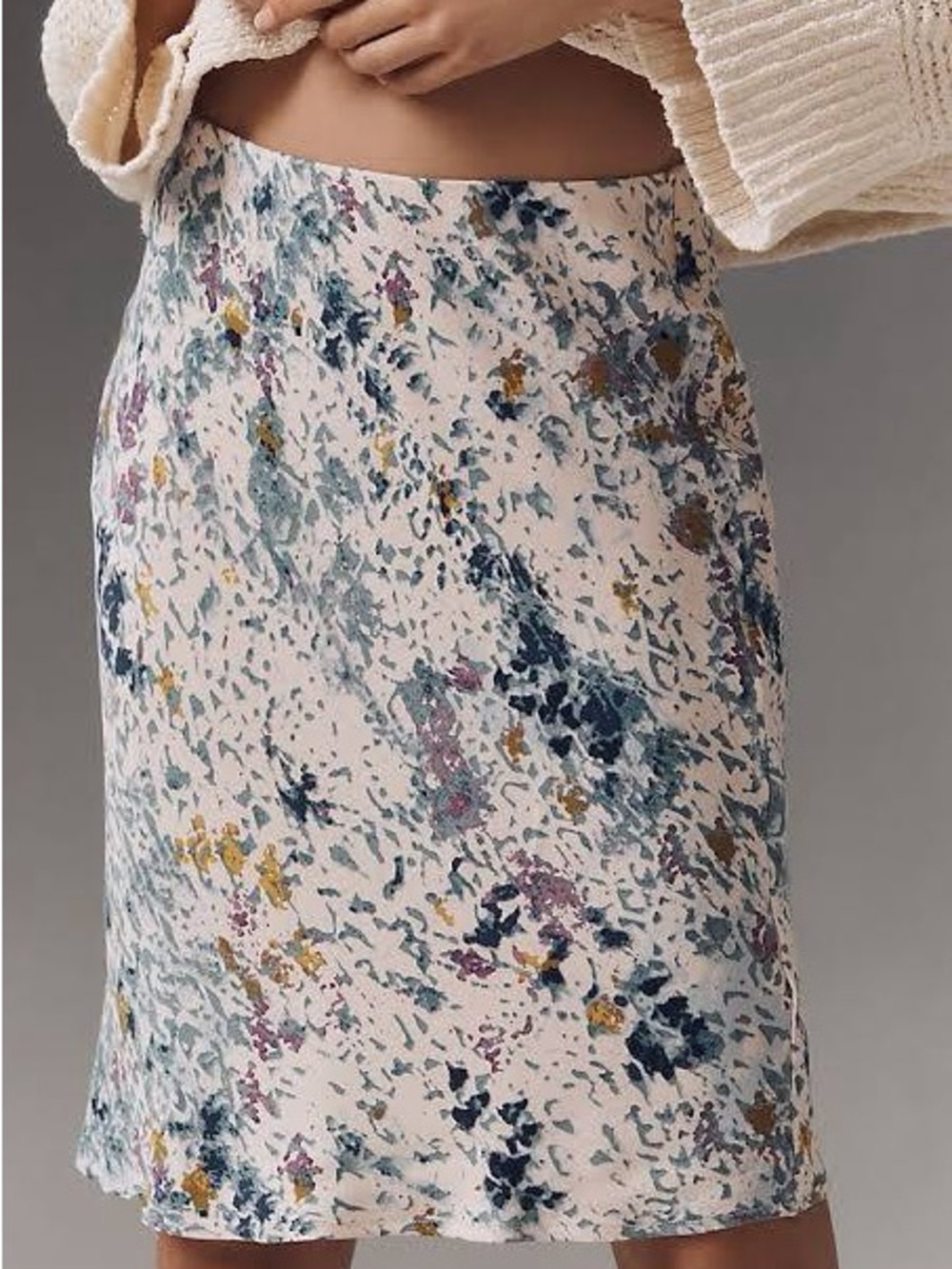 Anthropologie Tilda Knee Length Knee Skirt L